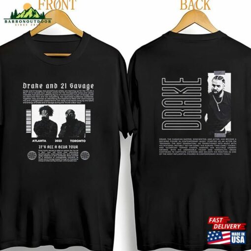 Drake Rap Tour2023 Shirt It’S All A Blur 21 Savage Tour 2023 Unisex Hoodie