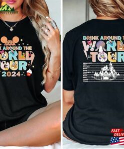 Drink Around World Tour 2024 Shirt Mickey And Friends Retro Walt Disneyworld Hoodie T Shirt 4