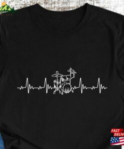 Drummer Heartbeat Shirt Drumsticks T-Shirt Gift Classic