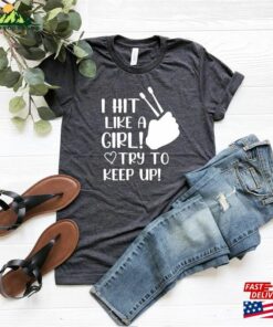 Drummer T-Shirt I Hit Like A Girl Try To Keep Up Unisex Drummer T-Shirt I Hit Like A Girl Try To Keep Up Unisex
