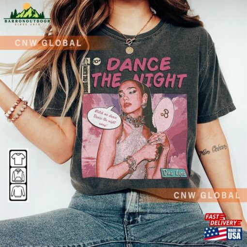 Dua Lipa Comic Shirt 90S Vintage Merch Art Baby The Album Concert Tour 2023 Graphic Tee Gift For Fan V1 Hoodie T-Shirt