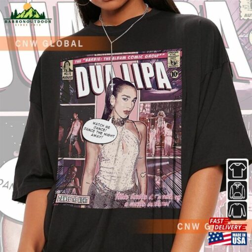 Dua Lipa Comic Shirt 90S Vintage Merch Art Baby The Album Concert Tour 2023 Graphic Tee Gift For Fan V2 Hoodie Sweatshirt