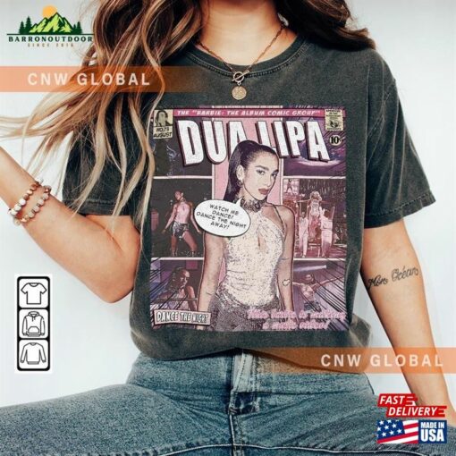 Dua Lipa Comic Shirt 90S Vintage Merch Art Baby The Album Concert Tour 2023 Graphic Tee Gift For Fan V2 Hoodie Sweatshirt