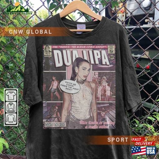 Dua Lipa Comic Shirt 90S Vintage Merch Art Baby The Album Concert Tour 2023 Graphic Tee Gift For Fan V2 Hoodie Sweatshirt