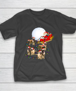 English Mastiff Christmas Reindeer Christmas Lights Pajama T-Shirt