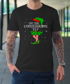 Family Matching Women Girls The Conservative Elf Christmas T-Shirt
