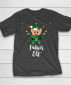 Father’s Day Funny Gift Ideas Apparel  Father Elf Squad  Elves Xmas Christmas Group Outfits T Shir T-Shirt