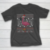 Flamingo Taco Santa Hat Mexican Tacos Ugly Christmas T-Shirt