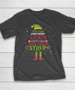 Four Main Food Groups Elf Buddy Christmas Pajama T-Shirt