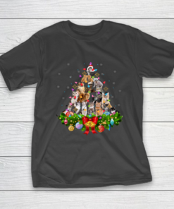 Funny Cat Christmas Tree Xmas Gifts T-Shirt