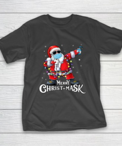 Funny Christmas 2020 Santa Dabbing Wearing Mask Gift T-Shirt