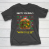 Funny Happy Holidays With Cheese Gifts Christmas Ugly T-Shirt