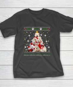 Funny Westie Ugly Christmas Tree Sweater Dog Lovers Gift T-Shirt
