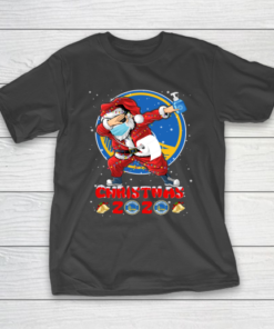 Golden State Warriors Funny Santa Claus Dabbing Christmas 2020 NBA T-Shirt