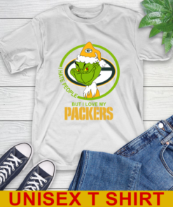 Green Bay Packers NFL Christmas Grinch I Hate People But I Love My Favorite Football Team T-Shirt