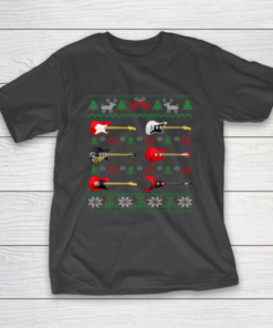 Guitar Ugly Christmas Guitarist Gift T-Shirt