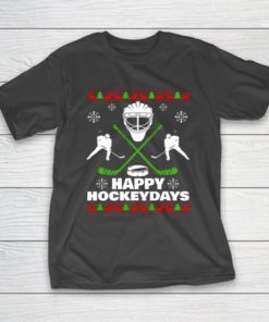 Happy Hockeydays Hockey Christmas Xmas Gift T-Shirt