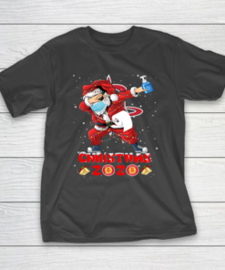 Houston Rockets Funny Santa Claus Dabbing Christmas 2020 NBA T-Shirt