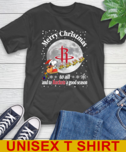 Houston Rockets Merry Christmas To All And To Rockets A Good Season NBA Basketball Sports T-Shirt