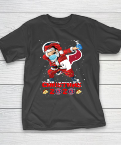 Houston Texans Funny Santa Claus Dabbing Christmas 2020 NFL T-Shirt