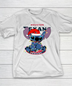 Houston Texans NFL Football noel stitch Christmas T-Shirt