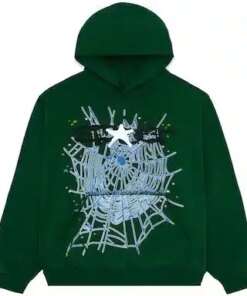 Hunter Green Sp5der Web Hoodie  Get Up to 30 Discount