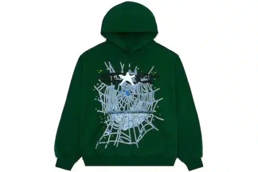 Hunter Green Sp5der Web Hoodie  Get Up to 30 Discount