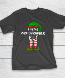 I m The Photographer Elf Funny Elf Family Matching Christmas T-Shirt