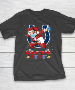 Indianapolis Colts Funny Santa Claus Dabbing Christmas 2020 NFL T-Shirt