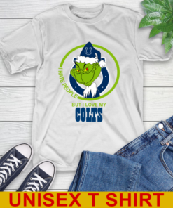 Indianapolis Colts NFL Christmas Grinch I Hate People But I Love My Favorite Football Team T-Shirt