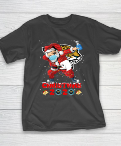 Jacksonville Jaguars Funny Santa Claus Dabbing Christmas 2020 NFL T-Shirt