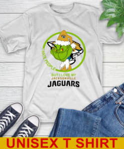 Jacksonville Jaguars NFL Christmas Grinch I Hate People But I Love My Favorite Football Team T-Shirt