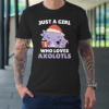 Just A Girl Who Loves Axolotls Cute Girls Christmas Pajama T-Shirt