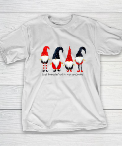 Just Hangin With My Gnomies Funny Christmas Dwarf T-Shirt