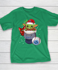 Kansas City Royals Christmas Baby Yoda Star Wars Funny Happy MLB T-Shirt