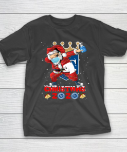Kansas City Royals Funny Santa Claus Dabbing Christmas 2020 MLB T-Shirt
