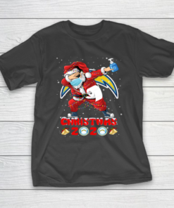 Los Angeles Chargers Funny Santa Claus Dabbing Christmas 2020 NFL T-Shirt