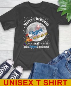 Los Angeles Dodgers Merry Christmas To All And To Dodgers A Good Season MLB Baseball Sports T-Shirt