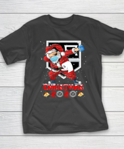 Los Angeles Kings Funny Santa Claus Dabbing Christmas 2020 NHL T-Shirt