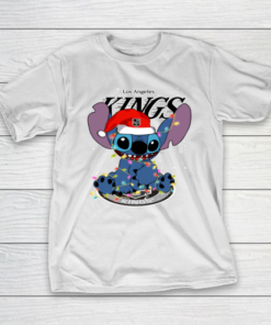Los Angeles Kings NHL Hockey noel stitch Christmas T-Shirt