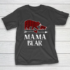 Mama Bear Christmas Pajama Red Plaid Buffalo Family Gift T-Shirt