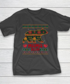 Mama Bear Christmas Pajama Ugly Xmas Sweater Family Gift T-Shirt