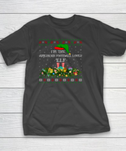 Matching Family Ugly American Football Lover Elf Christmas T-Shirt