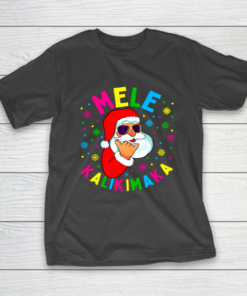 Mele Kalikimaka Christmas Santa Claus Shaka Hawaii Gift T-Shirt