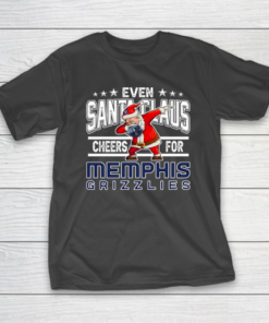 Memphis Grizzlies Even Santa Claus Cheers For Christmas NBA T-Shirt