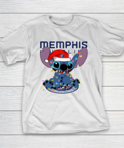Memphis Grizzlies NBA noel stitch Basketball Christmas T-Shirt