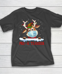Merry Christmas Pre K Teacher Reindeer T-Shirt