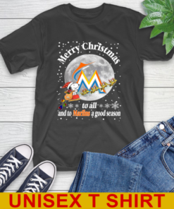 Miami Marlins Merry Christmas To All And To Marlins A Good Season MLB Baseball Sports T-Shirt