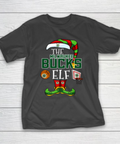 Milwaukee Bucks Christmas ELF Funny NBA T-Shirt