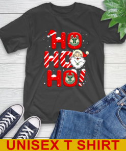 Milwaukee Bucks NBA Basketball Ho Ho Ho Santa Claus Merry Christmas Shirt T-Shirt